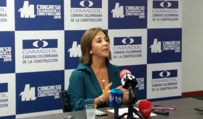 Sandra Forero, presidenta de Camacol. 