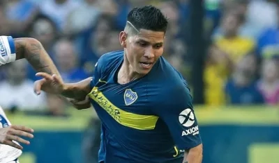 Jorman Campuzano, jugador colombiano de Boca Juniors. 