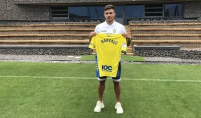 Juanjo Narváez, jugador colombiano de Las Palmas. 