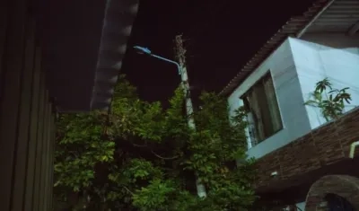 Sector de Las Moras afectado por apagón.