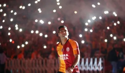 Falcao García durante su presentación. 