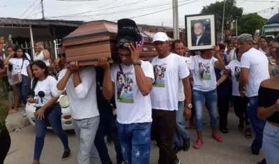 Sepelio de Ray Carlos Duarte.
