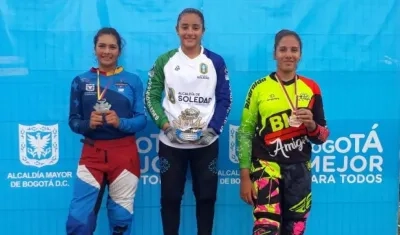 Sharid Fayad en el primer lugar del podio. 