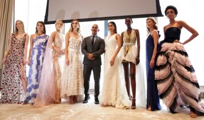 El diseñador colombiano Raúl Peñaranda en la New York Fashion Week.