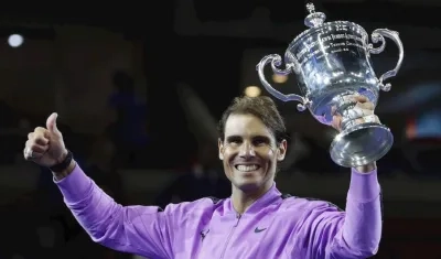 La celebración de Rafael Nadal.