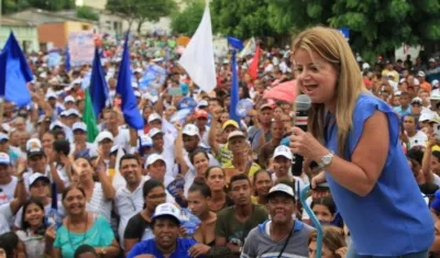 La candidata Elsa Noguera. 