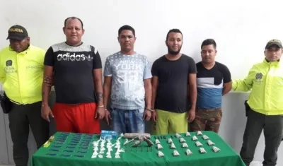 Los cuatro capturados en la URI de la Fiscalía.