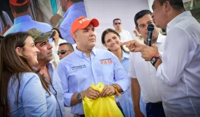 Karen Abudinen, Alcalde Char y Presidente Duque.