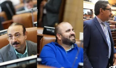 Eliécer Salazar López, José Amar y Modesto Aguilera, congresistas de la región Caribe.