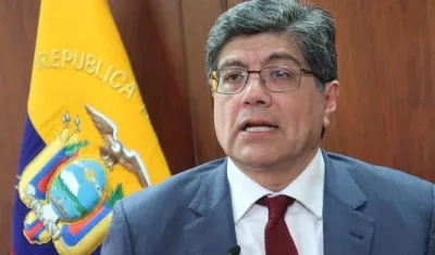 Canciller de Ecuador, José Valencia.