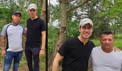 Juan Guaidó con los integrantes de 'Los Rastrojos'.