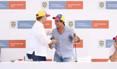 El Presidente Iván Duque y el Alcalde Alejandro Char.