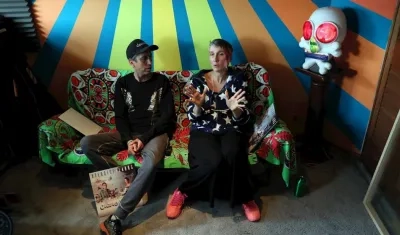 Integrantes de la banda de rock Aterciopelados.