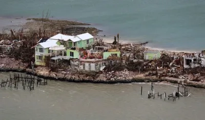 Lugar afectado en las Bahamas con el paso del Huracán Dorian.