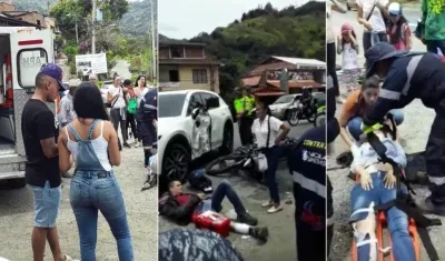 Imágenes donde se observa a Jarlan Barrera y los dos heridos.