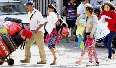 Migrantes venezolanos en Ecuador.