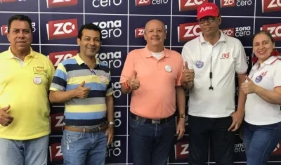 Robinson Menco, Alberto Ballestas, Carlos Rivas, Alberto Ortiz y Emelyd Morales.