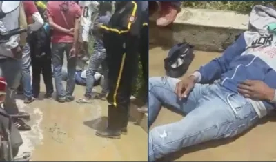 Así quedó la víctima después del homicidio.