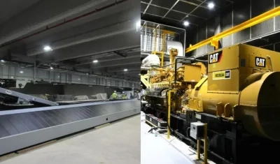 La banda de equipajes y la plata autogeneradora de energía.