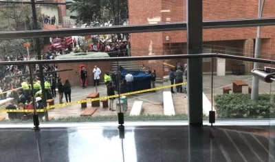 Lugar de los hechos en la Universidad Javeriana.