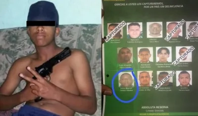 Isaac Valdés Ortega y su papá, Jesús Manuel Valdés Villalba (círculo).