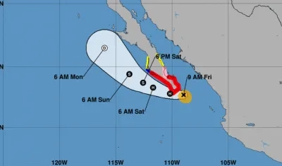 Lorena se formó el pasado 17 de septiembre y ha tenido un comportamiento un tanto errático.