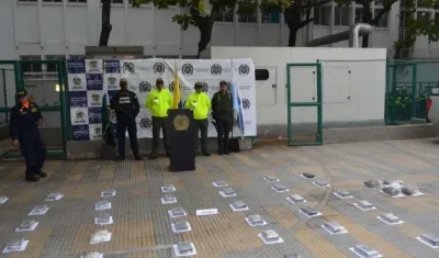 Los 37 kilos de cocaína incautada 