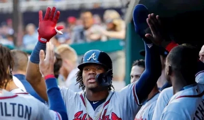 Ronald Acuña Jr., bateador de los Bravos de Atlanta. 
