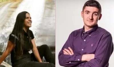 La periodista Vanesa Restrepo y el macroeditor Juan Vásquez.