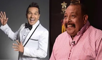 Los cantantes Checo Acosta y Juan Piña.