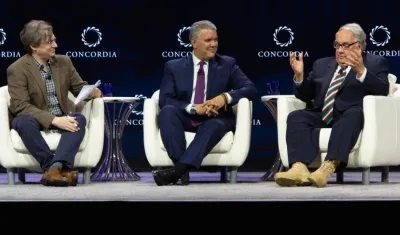 Presidente Iván Duque y el magnate Howard Buffet.