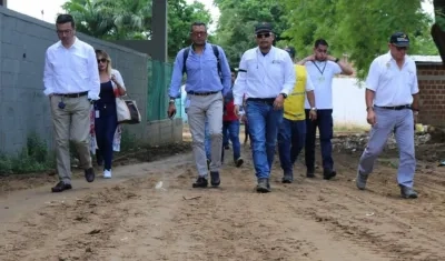 Inspección que realizó el Contralor (E), Ricardo Rodríguez Yee, a las obras del alcantarillado de El Carmen de Bolívar.