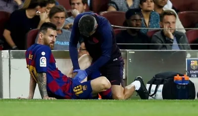 Lionel Messi, lesionado. 