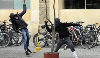 Disturbios en Bogotá.
