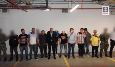 Parte de los capturados en los operativos.