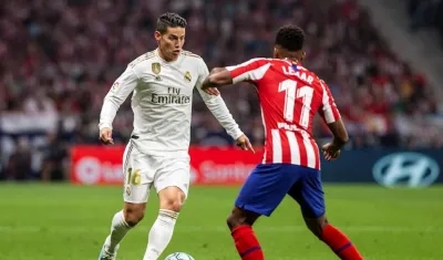 James Rodríguez ingresó en el segundo tiempo.