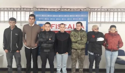 Integrantes de narcomenudeo desmantelada en Bogotá.