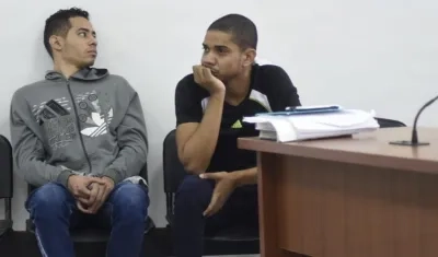 Joan y Arley en audiencia.