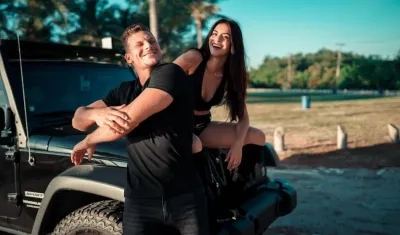 La presentadora Jessica Cediel y su novio Mack Roesch.