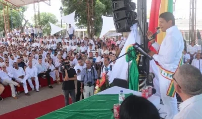 Rumenigge Monsalve, tras tomar posesión del cargo.