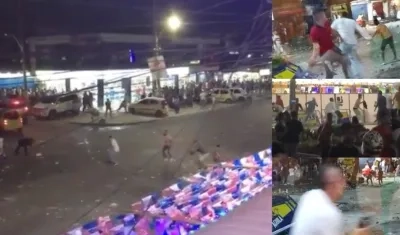 Momentos de los disturbios.