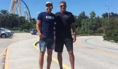 Radamel Falcao García y su papá Radamel Enrique García King.