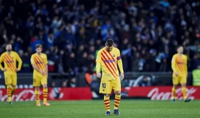 La imagen de Messi este sábado.