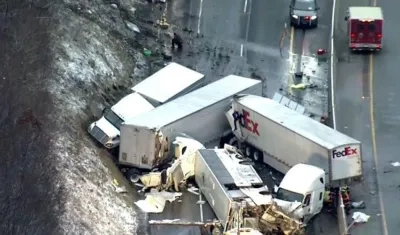 Imagen del impresionante accidente.