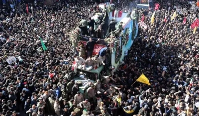 Sepelio de Qasem Soleimani.