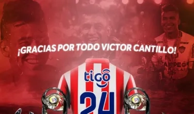 Mensaje de despedida para Víctor Cantillo. 