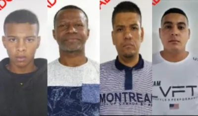 Los cuatro capturados.