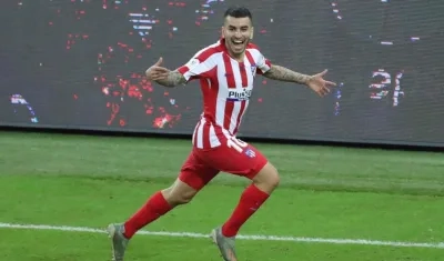 La celebración de Ángel Correa.