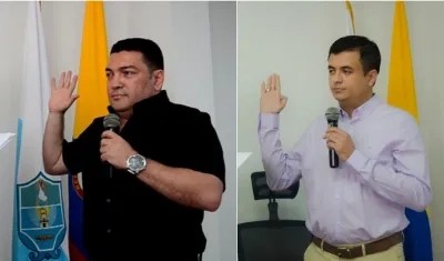 Alexánder Zabaleta, contralor distrital de Santa Marta, y Edwar Orozco, personero; elegidos por el Concejo.