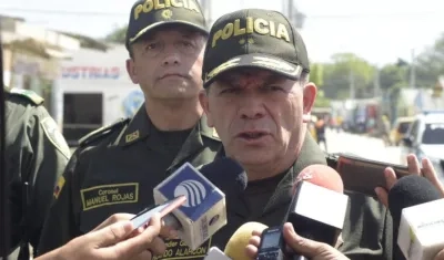 General Ricardo Alarcón, comandante de la Policía Metropolitana de Barranquilla.